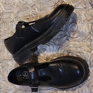 Mary Jane Chunky Womens Shoes Black Lug Soles Sz 8 - Y2K